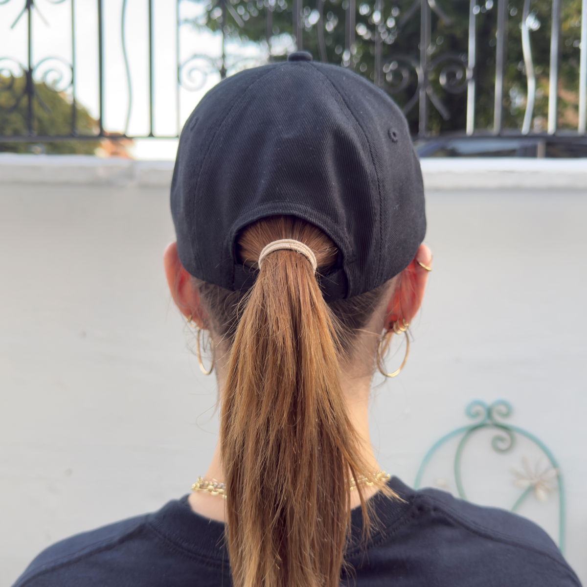 Embroidered 'Issues' Cap in Black
