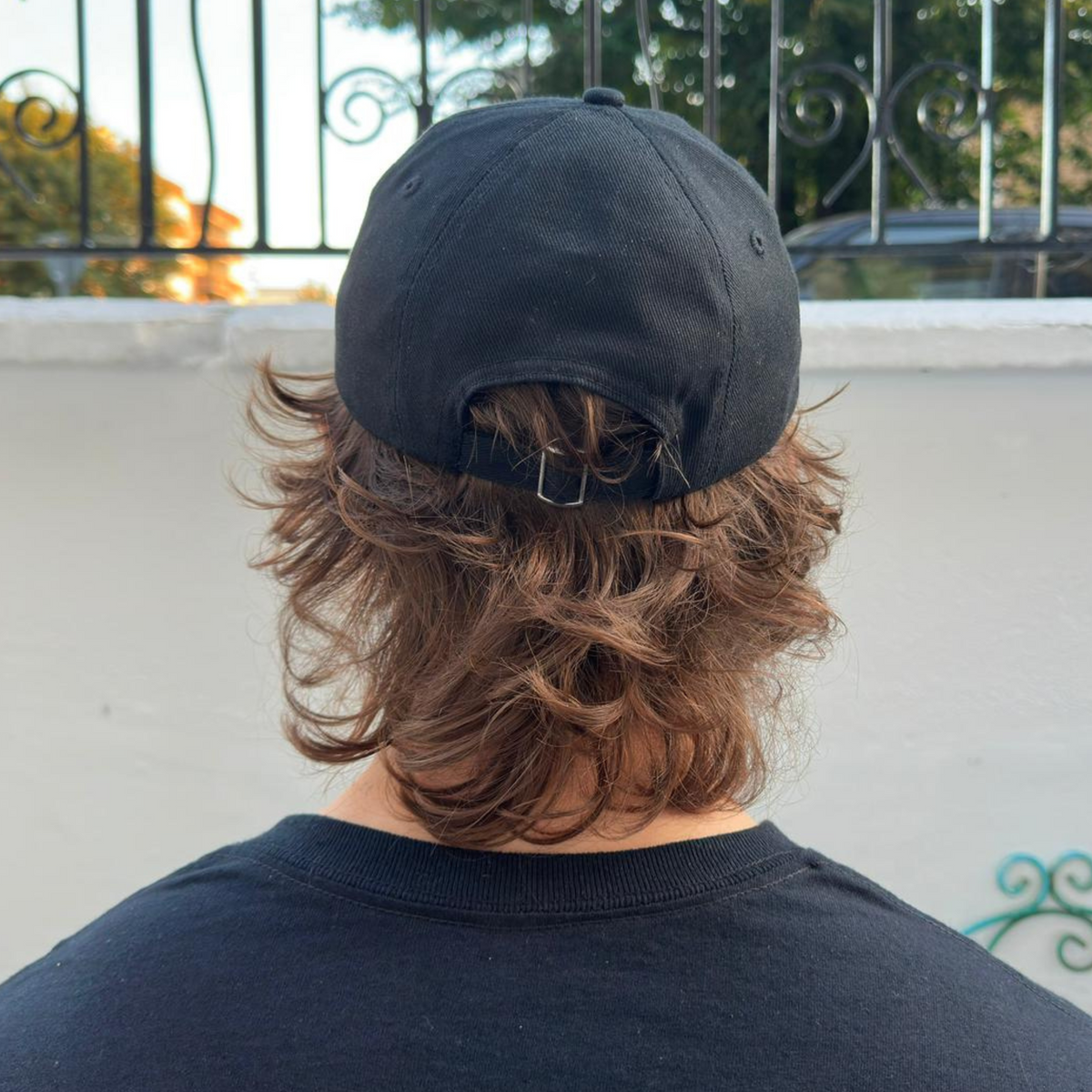 Embroidered 'Issues' Cap in Black